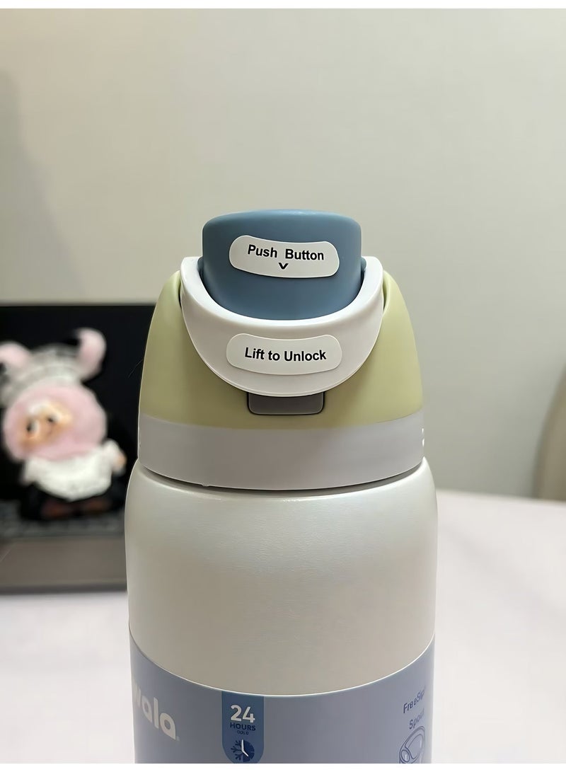 زجاجة ماء Owala FreeSip من الفولاذ المقاوم للصدأ معزولة حرارياً مع شفاط، مانعة للتسرب، خالية من BPA، سعة 32 أونصة، قطعة واحدة - Image 5